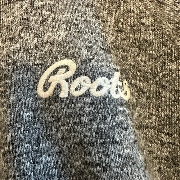 Roots men's heathered grey pullover hoodie Ptp 21 Large - Picture 5 of 7